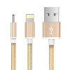 罗凡尼 苹果数据线iphone7 7puls数据线6 6splusiphone5充电线 1.5米 金色
