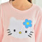 睡衣女冬季韩版法兰绒少女睡衣加厚保暖卡通猫休闲家居服套装 XL WH-粉色米奇绒