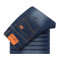 LEEVIRHINO男装新款商务弹力直筒牛仔裤男士柔软舒适宽松休闲裤男士牛仔裤 男长裤子李维犀牛 40(3尺） FX807蓝黑