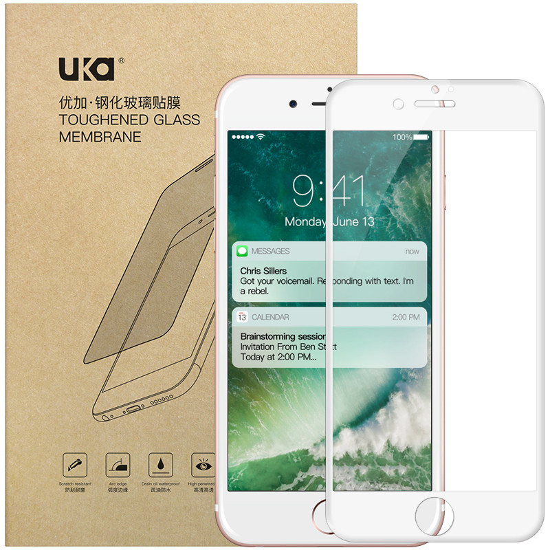 优加 iPhone7/8 钢化膜/手机膜/手机钢化膜/手机钢化膜苹果7/8手机贴膜3D曲面全覆盖玻璃膜