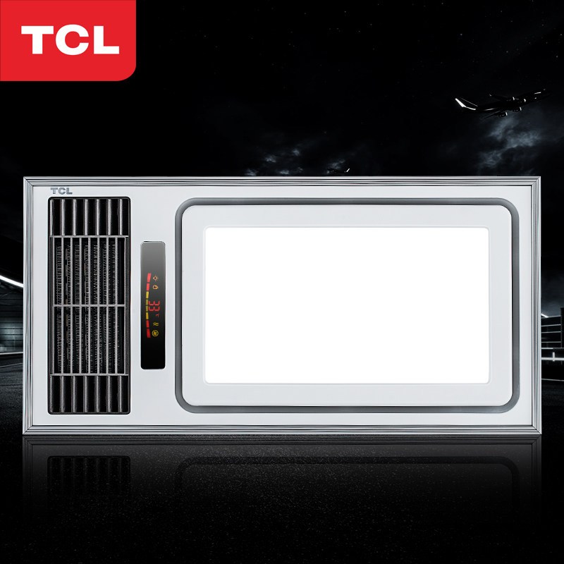 TCL智能浴霸 集成吊顶多功能风暖浴霸PTC超导超薄空调型浴霸 APP智能控制系统 白色边框
