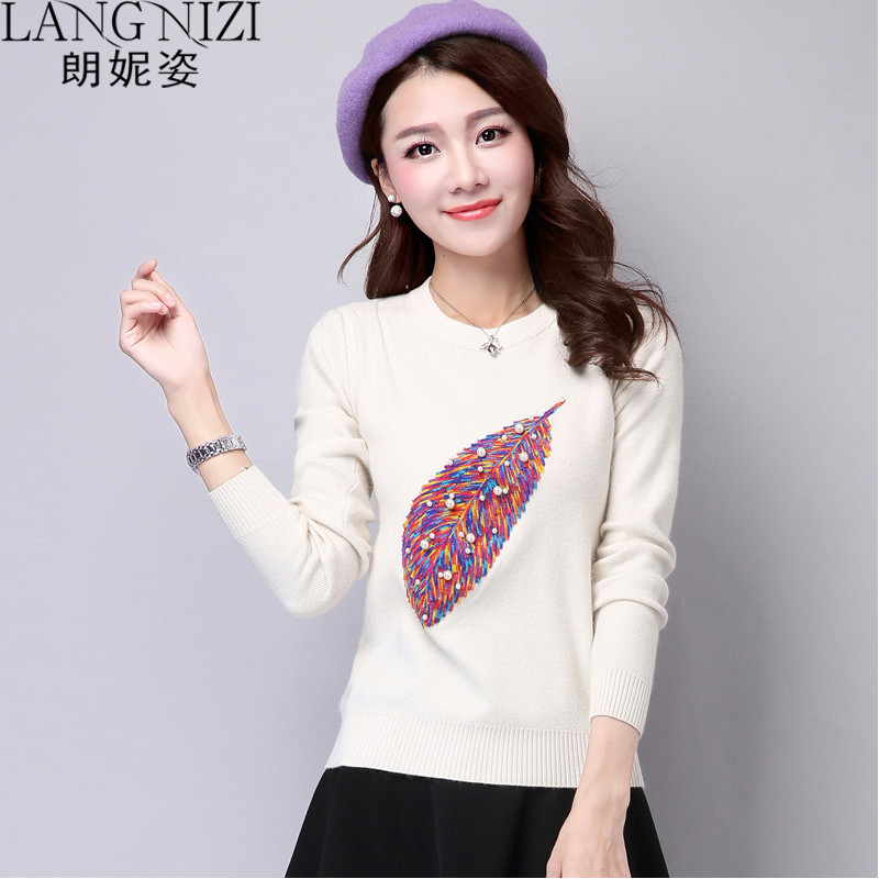 朗妮姿(LANGNIZI) 2020年春夏针织衫外套小开衫新款拼色V领毛衣外衫女长袖上衣 A575# 白色 2XL【125-135斤】