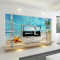 卡茵 3D立体海景沙滩大型壁画 客厅电视背景墙壁纸 卧室整张无缝墙纸 价格按平方米算（高X宽）