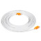 包尔星克（PowerSync）CLN5GAR8010系列 Cat5超五类网线抗摇摆圆线 双色 双绞 百兆 贝吉色配橘色头 20米CLN5GAR8200
