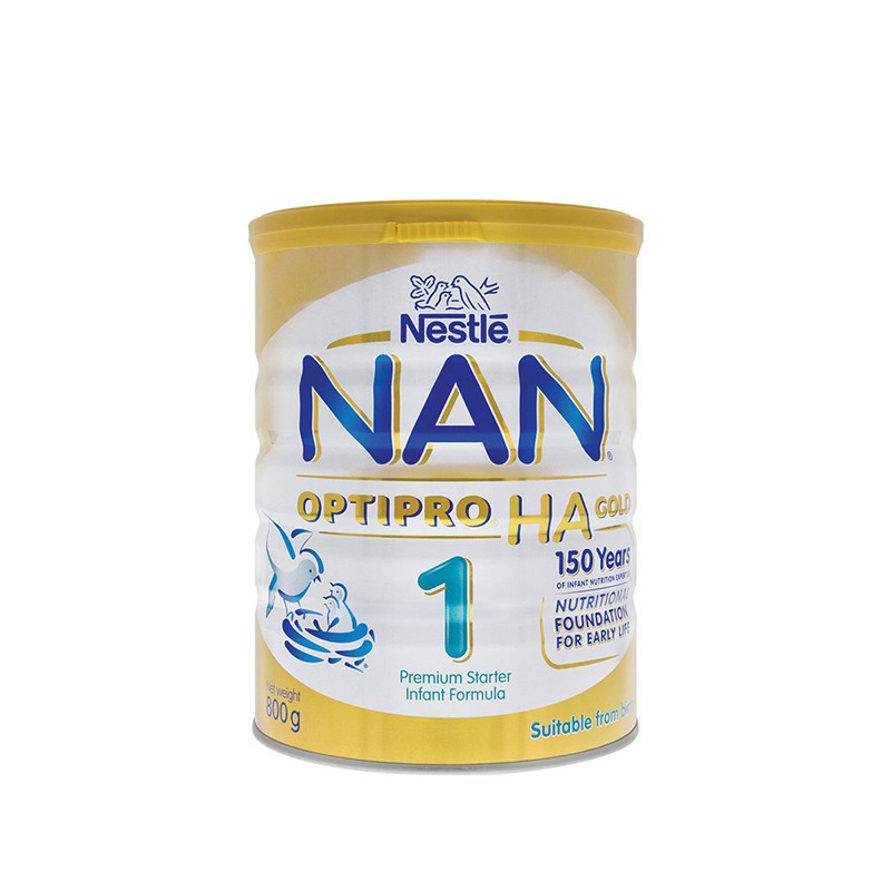 nestle雀巢nan能恩金装ha适度水解婴幼儿奶粉1段06月800g防过敏