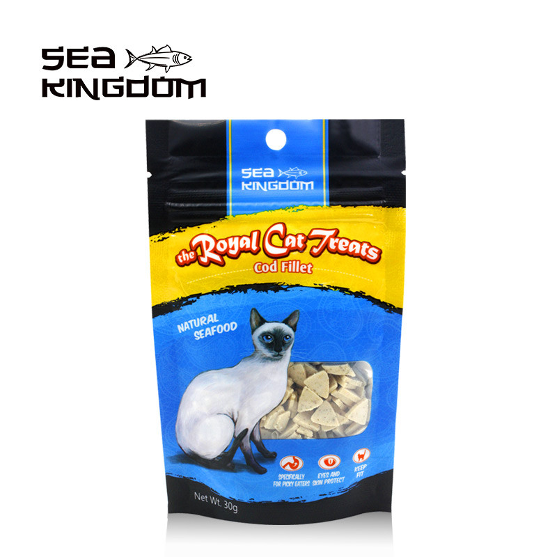 皇室海鲜王国（Sea Kingdom）宠物猫咪猫零食（鳕鱼切片）30g