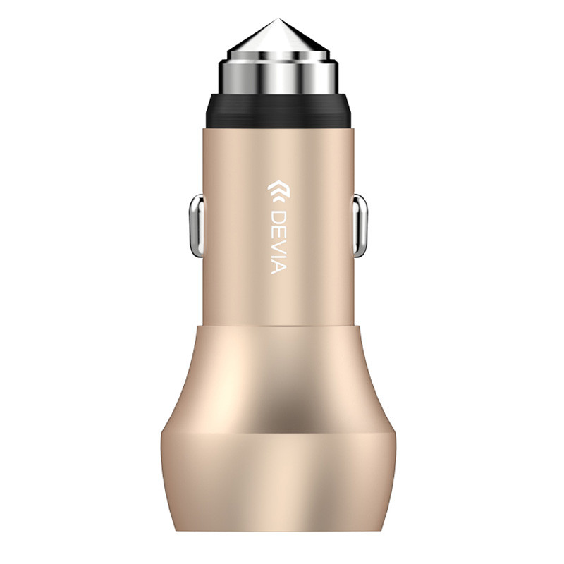 Devia 劲途系列QC3.0双USB车载充电器-土豪金