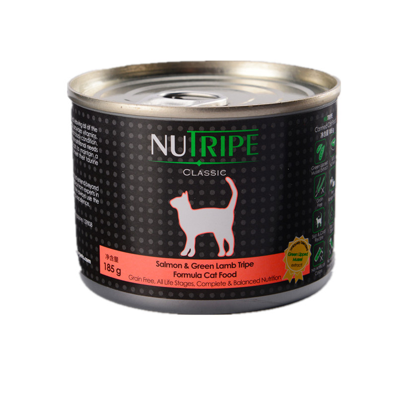 纽萃宝(NUTRIPE)猫罐头185g 三文鱼&鲜草羊肚配方猫罐头（含青口贝萃取物）新西兰原装进口