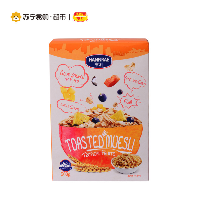 亨利热带果干松脆即食谷物500g