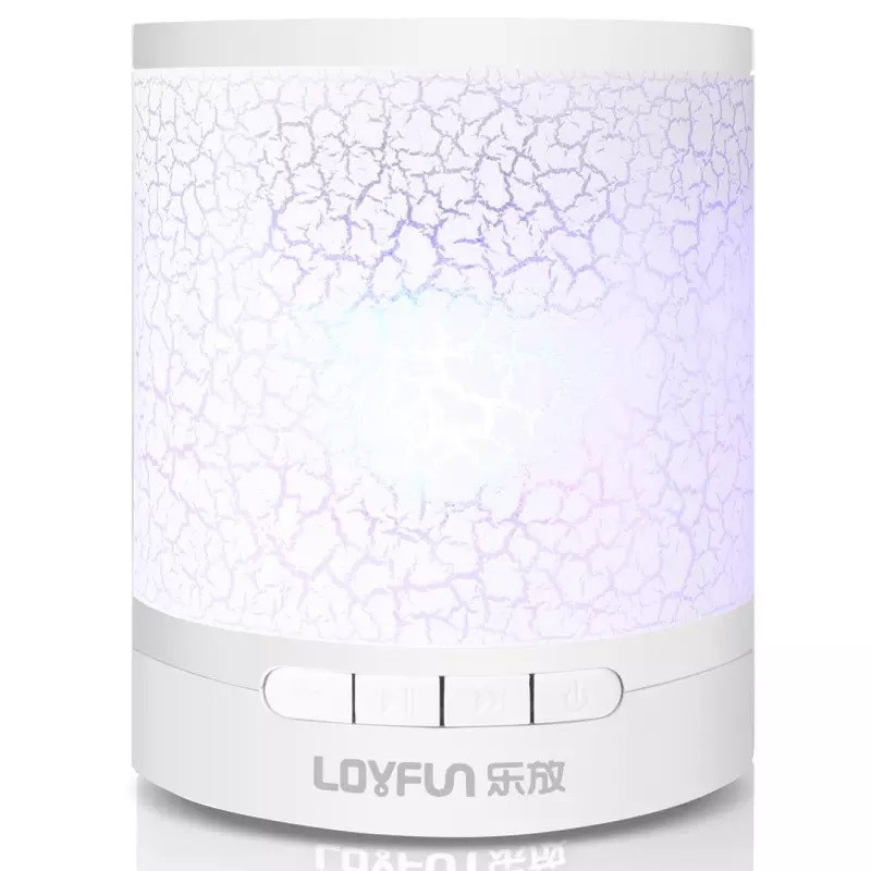 LOYFUN/乐放 A3蓝牙音箱台式电脑音箱手机低音炮插卡发光七彩灯迷你无线小音响白色 【自营】
