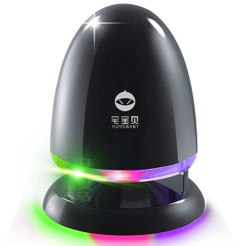 宅宝贝Q1无线桌面小电脑音箱蓝牙音响迷你低音炮扩音器播放器套装 台式多媒体喇叭影响小钢炮功放扬声器 蓝牙版 黑色