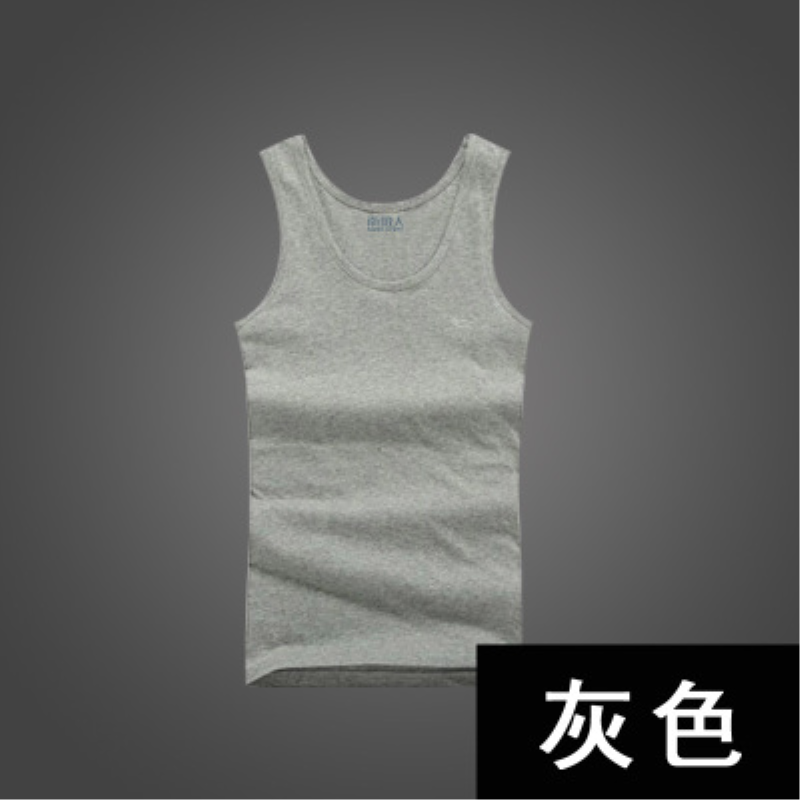 南极人男士背心2015时尚透气棉质背心 男 180XXL 灰色