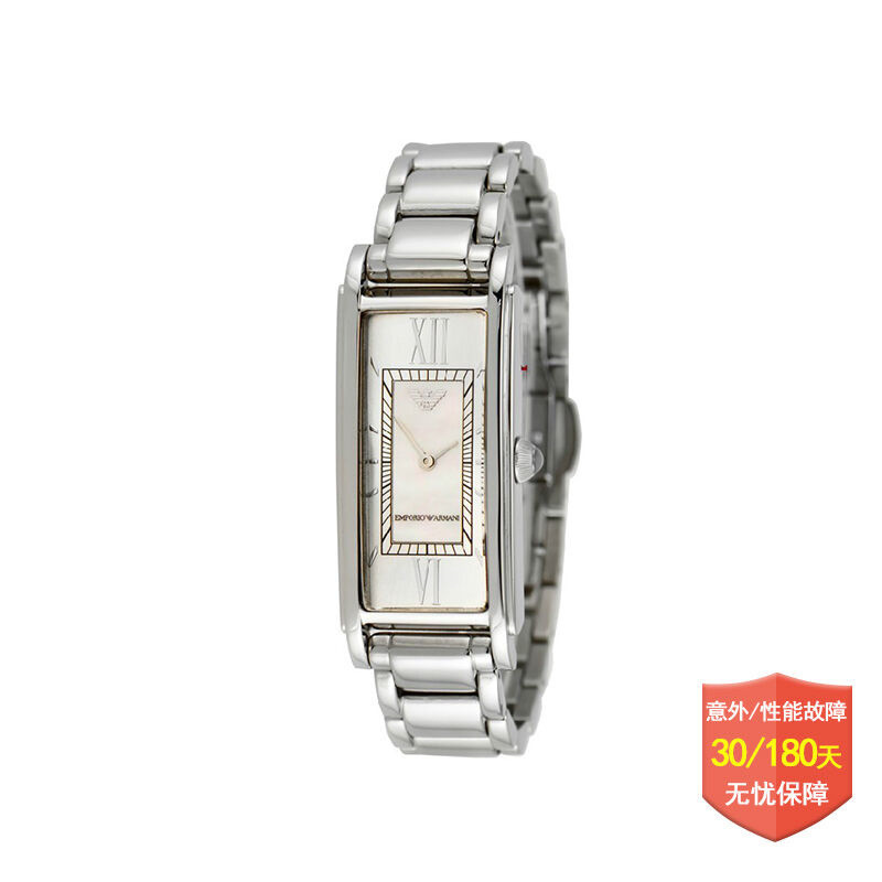 阿玛尼(EMPORIO ARMANI)手表 简约时尚欧美品牌皮带方盘石英表 女 AR0785 AR0788