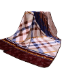 富安娜家纺 圣之花(SUN FLOWER)法兰绒面毛毯保暖盖毯简约时尚毯子古典主义 咖色 1.5*2.0m