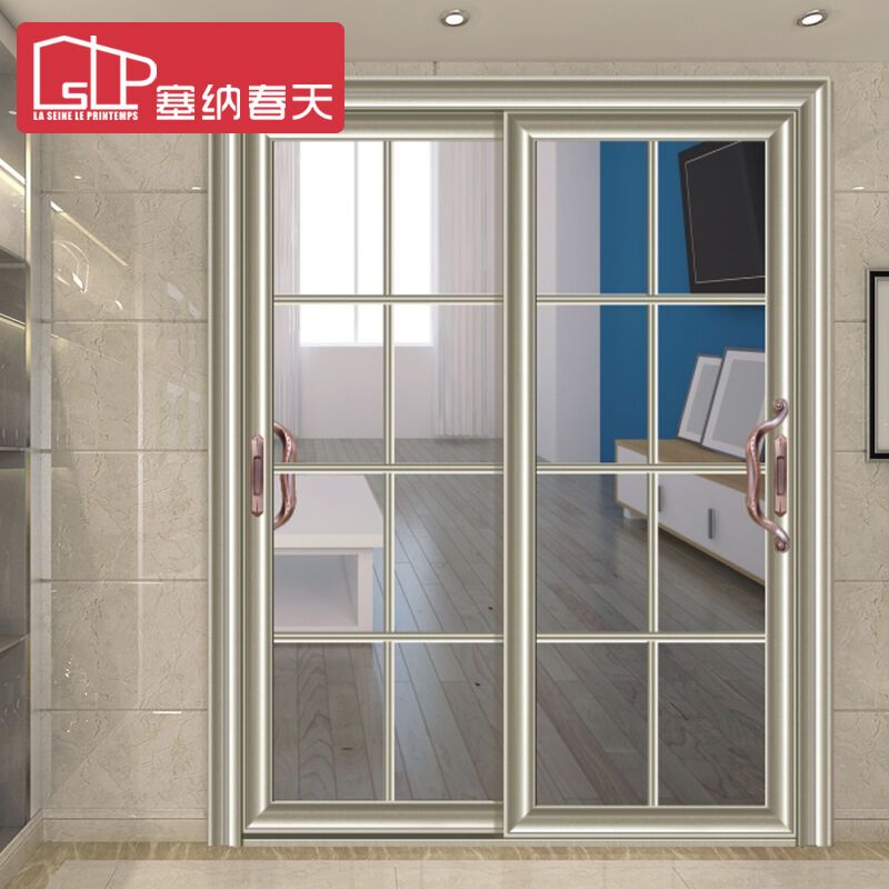 塞纳春天 推拉门厨卫门钛镁铝合金玻璃门 厨房卫生间门 型号 SNCT-3101 晶泳白