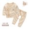 新生儿衣服2017新品简约可爱小清新多款多色可选0-3个月 初生婴儿打底内衣套装棉质斜襟系带和尚服四季通用婴幼儿内衣 66cm(66cm（适合3-6月，13-17斤宝宝，建议2~ 棕色条纹