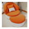 淮木（HUAIMU） 懒人沙发单人椅创意可爱简约布艺小户型可拆洗卧室阳台1868 全布艺灰色+脚踏