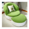 淮木（HUAIMU） 懒人沙发单人椅创意可爱简约布艺小户型可拆洗卧室阳台1868 印花绿色+脚踏