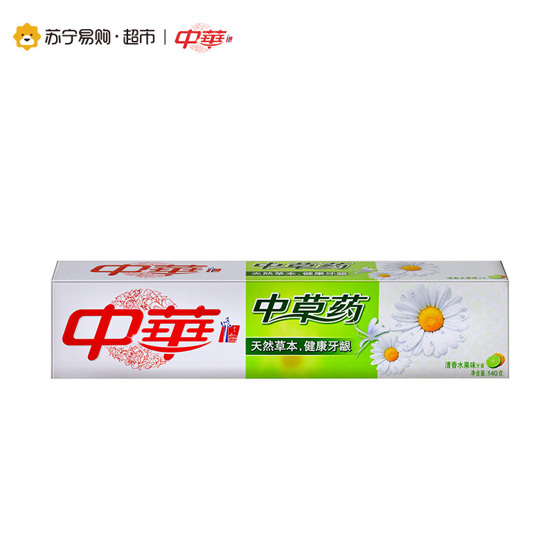 中华中草药清香水果味牙膏140Gx72