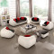 淮木（HUAIMU） 创意休闲沙发 个性单人三位简约现代真皮小户型客厅组合沙发5938 单人位真皮