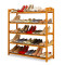 淮木（HUAIMU）鞋柜鞋架大容量收纳柜实木编织时尚鞋柜柜多层保障 五层(70cm长)