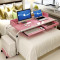 淮木（HUAIMU）多用方便懒人桌可移动床边笔记本电脑桌笔记本床上电脑桌懒人桌单人桌床边书桌护理桌 1.2M粉红套餐五