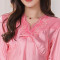 甜妹子 睡衣女春夏长袖性感蕾丝仿真丝家居服丝绸套装 L 10312款