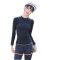嘟嘟美倍尔 运动户外套装假两件休闲潮流时尚套装女韩版瑜伽服跑步紧身衣裤长袖健身衣运动 XL 黑紫色