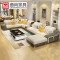 曲尚（Qushang）沙发 布艺沙发 客厅家具 简约现代沙发 豪华版四件套+送茶几