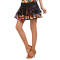 嘟嘟美倍尔 舞蹈服装 拉丁舞裙半身裙 印花拉丁短裙 广场舞网纱双层短裙 玫瑰花