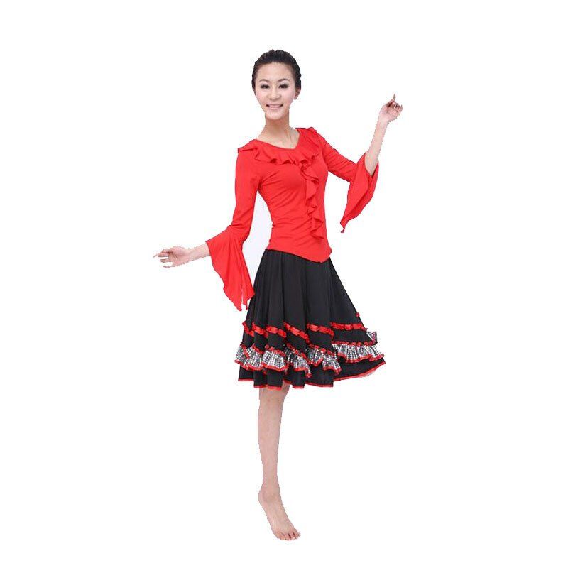 嘟嘟美倍尔 广场舞套裙 春夏季中老年舞衣 舞蹈演出大码广场舞服装户外运动瑜伽舞蹈 红色