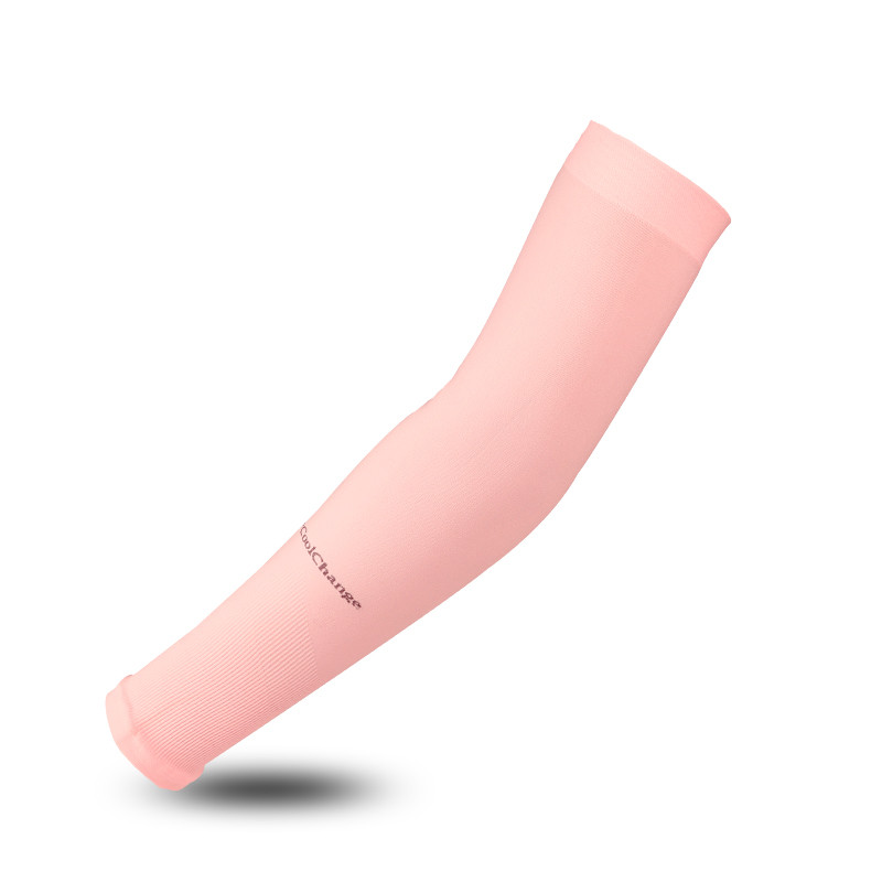 酷改夏季男女防紫外线防晒户外运动骑车开车用花臂护臂冰丝袖套 50019-粉红色