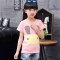 2017新品女童短袖t恤2017夏季韩版中大童儿童夏装体恤衫卡通打底小孩子上衣百搭潮T恤男女宝宝 140cm 大娃娃短T粉色