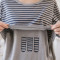2017新款纯棉产后月子服韩版产妇外出哺乳套装春夏季长袖孕妇家居服睡衣 L 粉色猫咪
