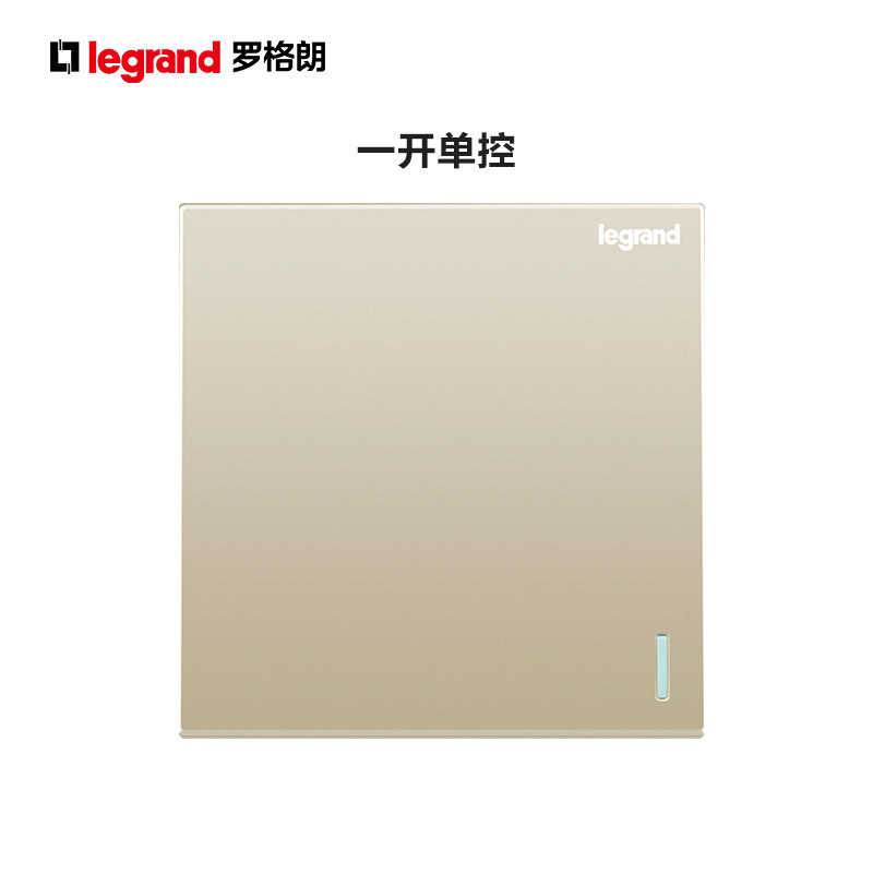 tcl罗格朗(Legrand)开关插座面板仕典米兰金色墙壁电源86型五孔带usb二三插座家用暗装墙壁电源插座 一开单控 仕典米兰金