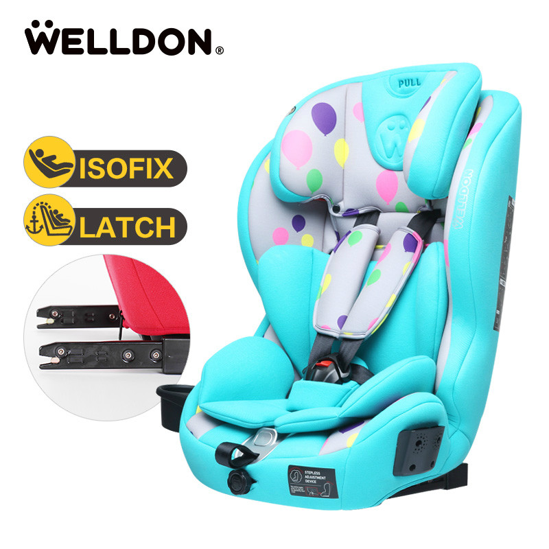 【苏宁自营】惠尔顿（welldon）汽车儿童安全座椅ISOFIX接口 酷睿宝（9个月-12岁） 蒂芙尼蓝