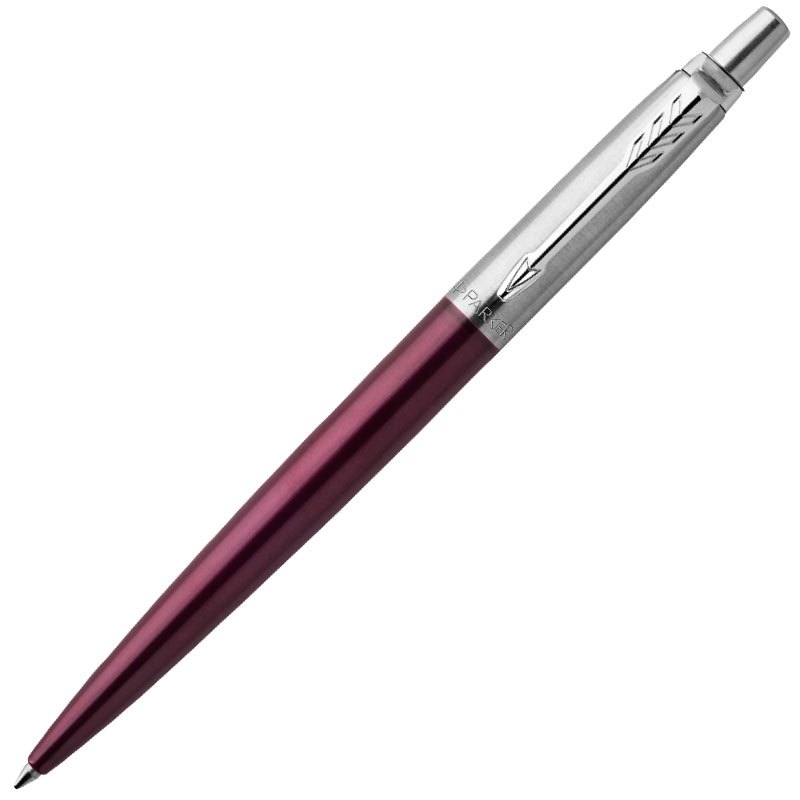 派克PARKER 签字笔 Jotter乔特波多贝罗紫白夹凝胶水笔 中性笔学生办公通用日常书写按动式原子笔0.55mm笔芯