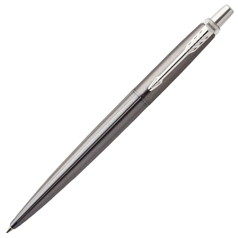 派克PARKER 签字笔 Jotter乔特系列牛津灰细纹凝胶水笔 中性笔 学生办公通用日常书写原子笔0.55mm黑笔芯