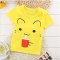 夏装儿童T恤短袖上衣体恤男童女童宝宝打底衫6个月1-2岁3-4岁2017新品夏天百搭简约休闲t恤夏季 80cm(55码建议身高80-90cm 香槟色蓝色猫头偏小