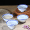 LICHEN 景德镇青花玲珑陶瓷碗 陶瓷餐具 高温烧制 微波炉适用 釉下彩 青花龙5英寸饭碗 10个装