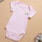 婴儿连体衣服夏季新生儿三角爬服包屁衣男女宝宝短袖薄款哈衣2017新品夏季可爱简约休闲居家连体衣夏天 59cm(59cm/建议48-55cm) 粉色【超薄透气