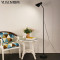 落地灯卧室创意个性现代简约客厅沙发落地台灯遥控LED书房床头灯 白色款配9瓦LED白光