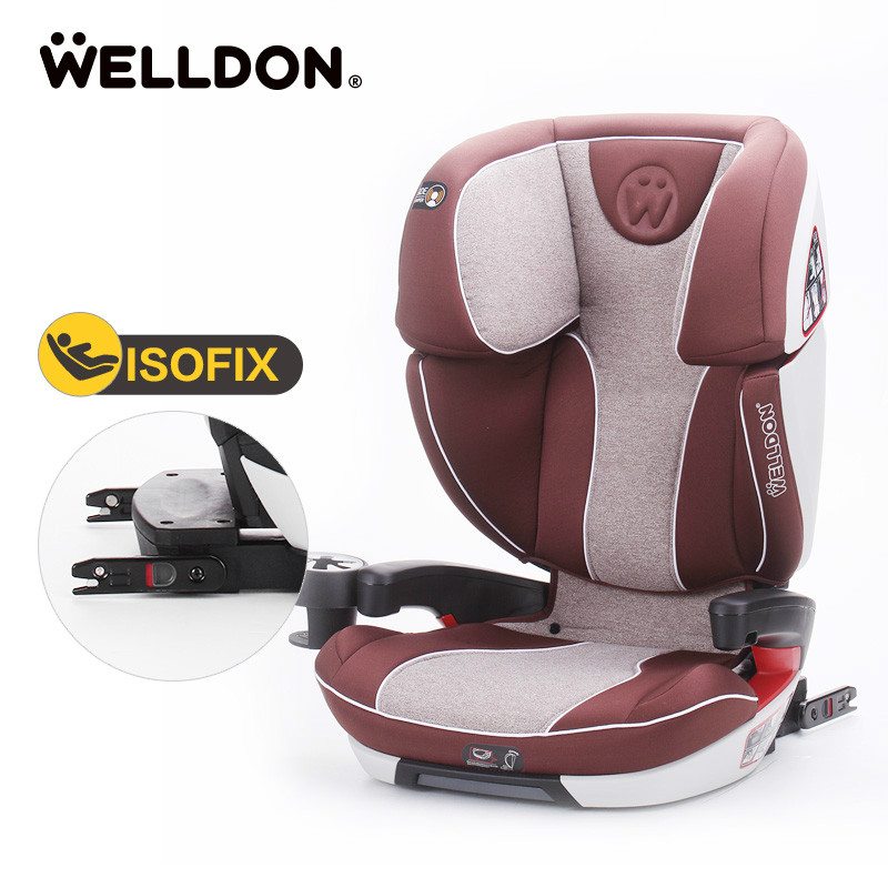 惠尔顿（welldon）汽车儿童安全座椅ISOFIX接口 茧之旅FIT（3-12岁） 摩卡