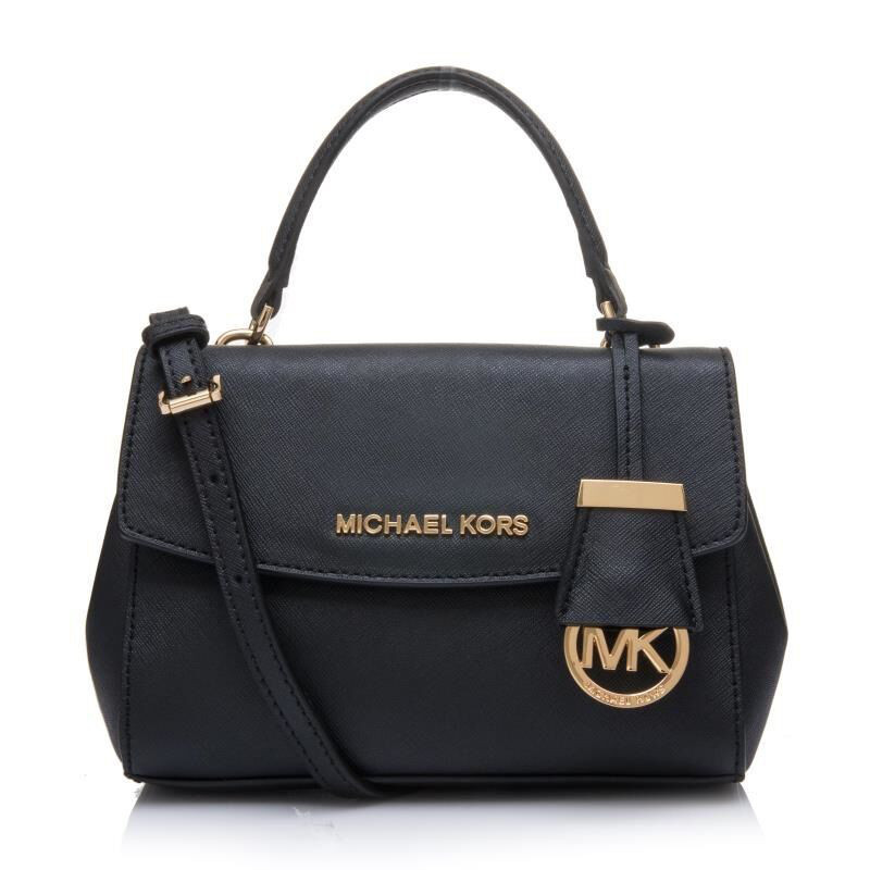 MICHAEL KORS 迈克·科尔斯 MK女包 包盖式剑桥包迷你 牛皮单肩包 斜挎包 女 32F5GAVC1L 黑色