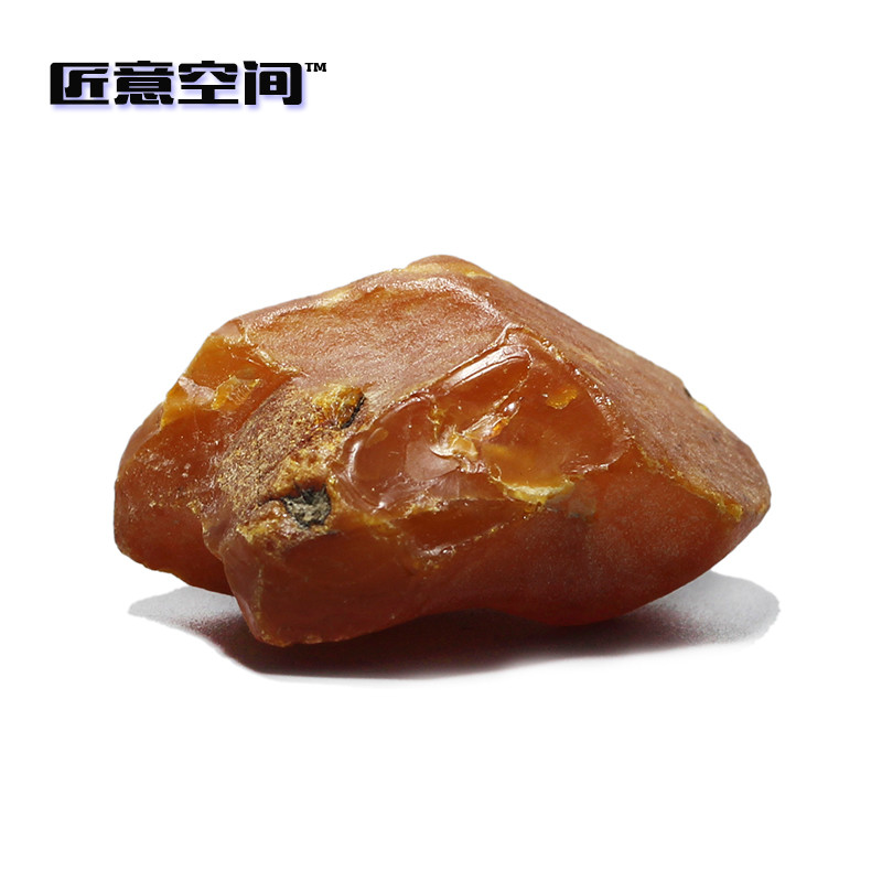 天然波罗的海 琥珀 蜜蜡 原石 随形 把件 39x20x26mm 支持国检 男女同款 黄色