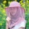 2017年夏季遮阳帽女夏天可折叠防晒帽休闲遮阳夏凉帽户外骑行遮脸太阳帽网纱挡脸帽子夏季新款女士帽子开车骑车 紫色