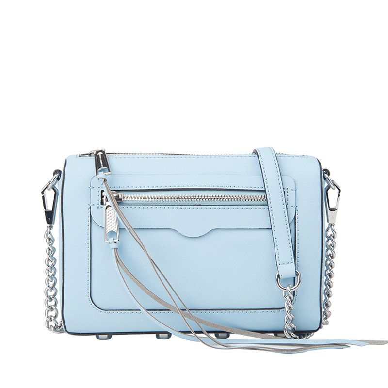 REBECCA MINKOFF 女士翻盖流苏斜挎包 HT26ESSX10 天蓝色