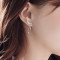 韩版时尚饰品耳钉女 银耳针耳环不易过敏耳饰耳坠 生日礼物 玫瑰金色