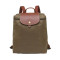 Longchamp/珑骧 尼龙折叠 双肩包 女包 水桶包 1699089 枯叶草色