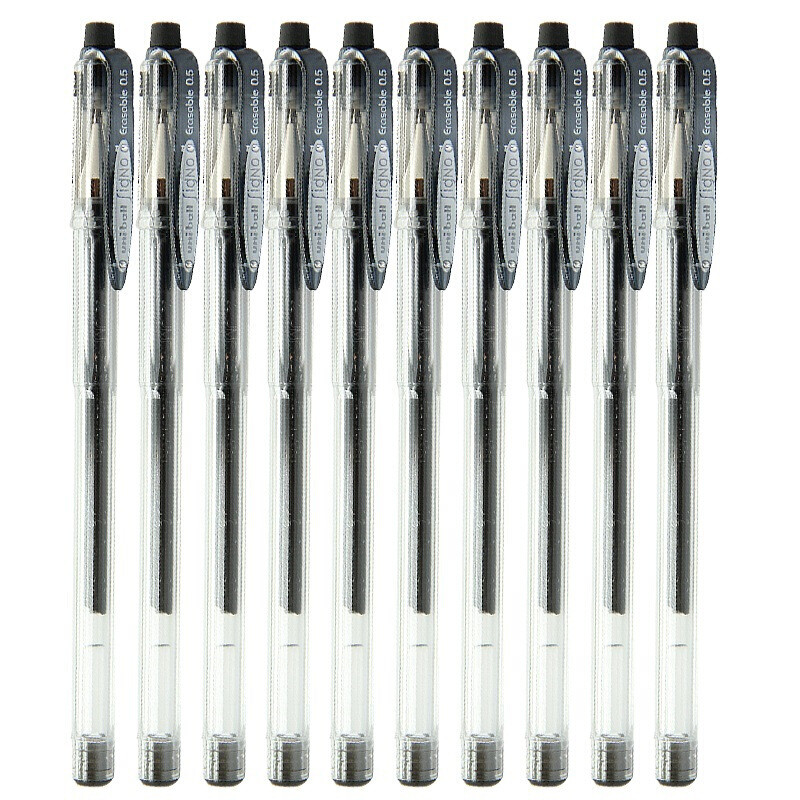 三菱（uni）可擦水笔UM-101ER可擦中性笔0.5mm 黑色单支